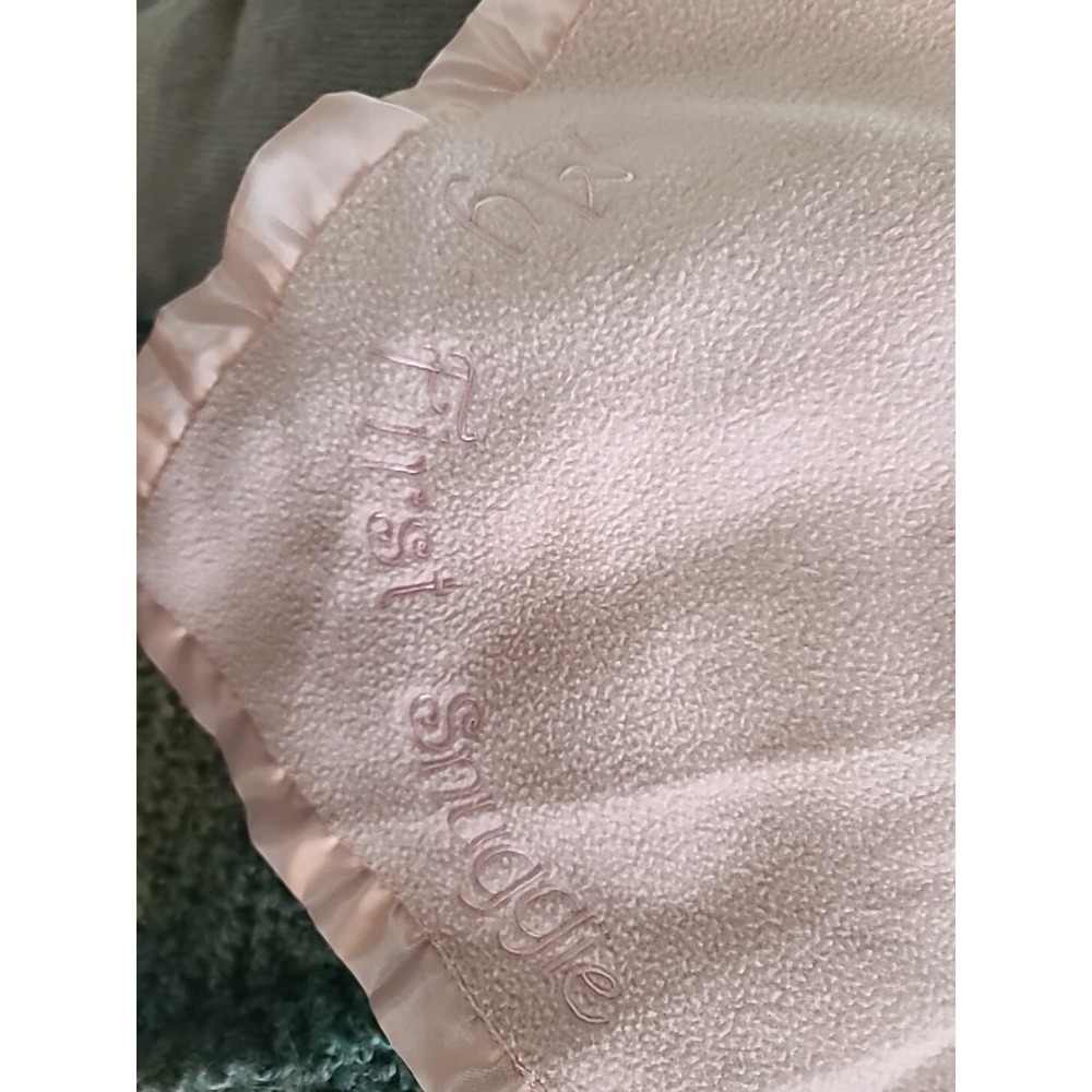 Snuggie Toy "My First Snuggie" Bear Lovey Security Blanket Pink Fleece Satin 18" - Picture 4 of 9